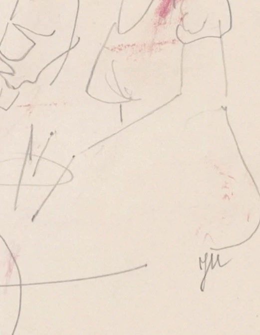 Jeanne Mammen „Musikantinnen“, Bleistift/koloriert, sig. ‚JM‘ in Blei. - Bild 2 von 4