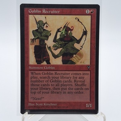 GOBLIN RECRUITER 1996 ''VISIONS'' magic: The Gathering VINTAGE UNPLAYED MINT