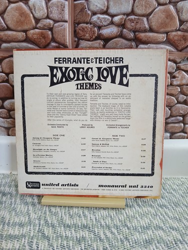 FERRANTE & TEICHER - EXOTIC LOVE THEMES - EX SHRINK '63 LP UA MONO CheeseCake CV - Picture 4 of 5