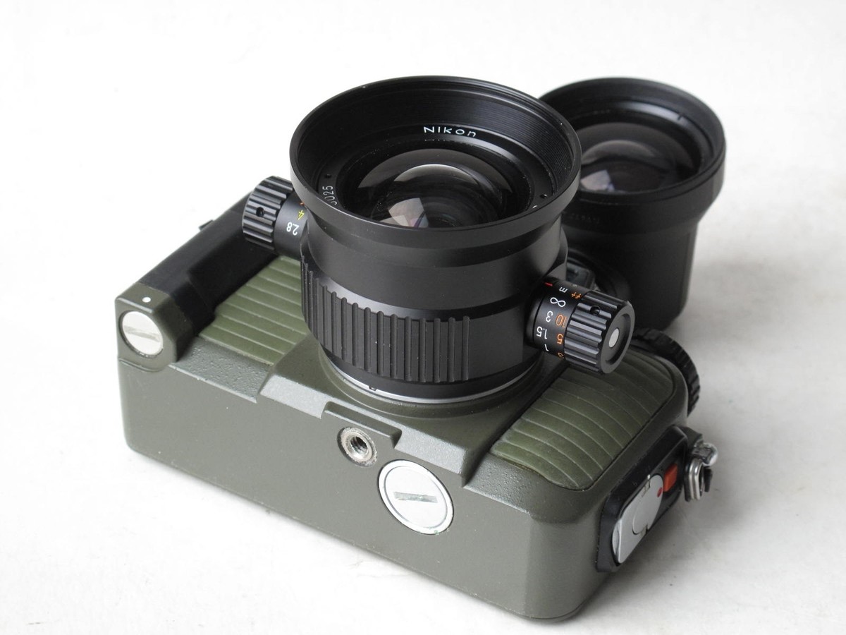 Nikonos V green camera with UW-Nikkor 20mm f:2.8 lens & finder, US