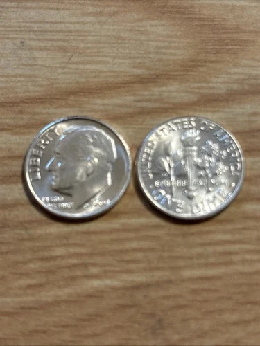 Silver 1960 & 1960D Unc. Roosevelt Dime