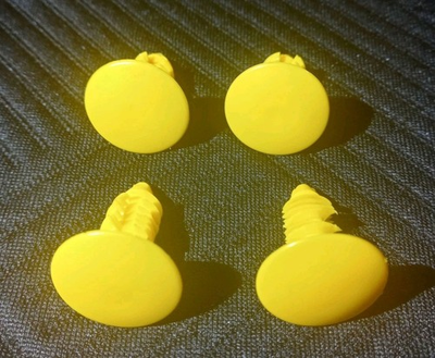 #ad Vtg Little Tikes Washer Dryer Laundry REPLACEMENT 4 YELLOW TABS for Panel Dryer $15.00