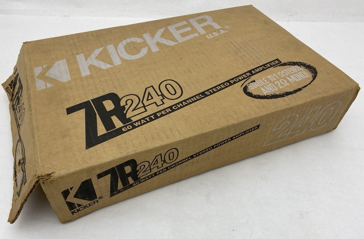 KICKER ZR240 OLD SCHOOL 2 CHANNEL 240W RMS CAR AMPLIFIER ASSEMBLED