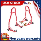✅2PCS Heavy Duty Motorcycle Stand Lift Front & Rear Combo Stands 900Lbs Capacity