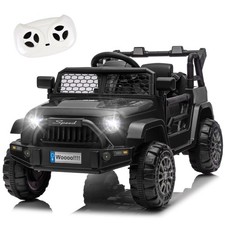 12V Kids Ride On Truck w/Remote,Electric Toys Toddler Ride on Car for Kids,Black
