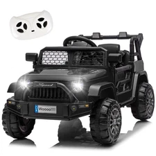 12V Kids Electric Car Truck w/Remote,Toddler Ride on Toys for Kids, Black