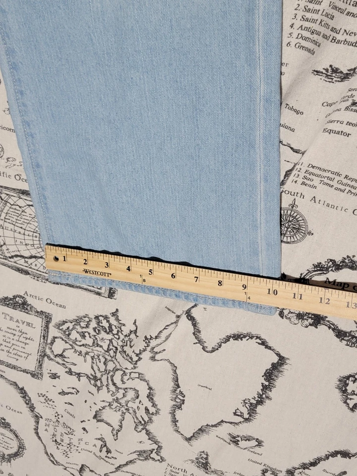 Old Navy Girls Size 16 High Rise Baggy Wide Leg Light Wash Jeans Built-In Waist - Image 4 of 4