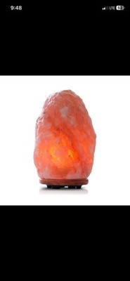 Himalayan Light Salt Crystal Lamp - Natural Pink Rock - Wood Base - New In Box