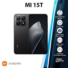  New Xiaomi 15T 5G Android Cell Phone 12GB 512GB/BLACK/Dual SIM/Unlocked 