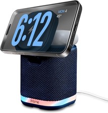 iHome Bluetooth Speaker with Wireless Charger, Charging Station - Blue iPBT50L.E