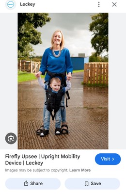 Firefly Upsee Upright Mobility Harness Vest Size X-Small Green Denim FULL SET