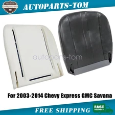 Driver Bottom Leather Seat Cover & Foam Pad Dark Gray For 2003-2014 GMC Savana