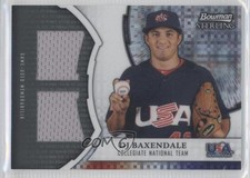 2011 Bowman Sterling USA Baseball X-Fractor Dual Relics 77/199 DJ Baxendale 2x6
