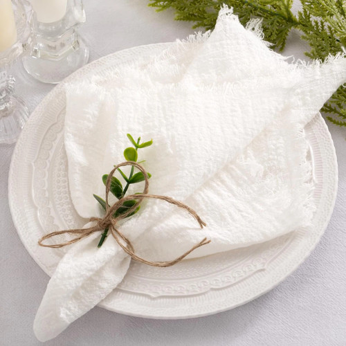 12PZ 42x42cm Tovaglioli Panno Garza Cotone Taglia Grande Tovagliolo Riutilizzabile Tea Tovagliolo   - Foto 10 di 48