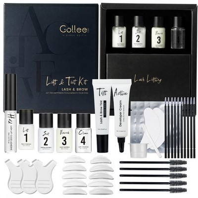 Lash Lift and Black Color Kit Brow Lamination Kit Black Eyelash & Eyebrow Set...