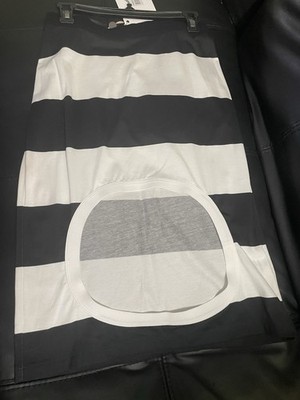 BURBERRY Pencil Skirt NWT Black & White Size 6 Cutout