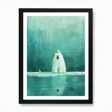 Polar Bear 5 Art Print Framed Wall  Framed Wall Art Poster Canvas Print Picture
