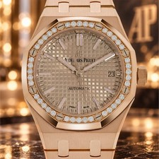 Audemars Piguet Royal Oak 37mm 18K Rose Gold Diamond Bezel 15451OR.ZZ.1256OR.03