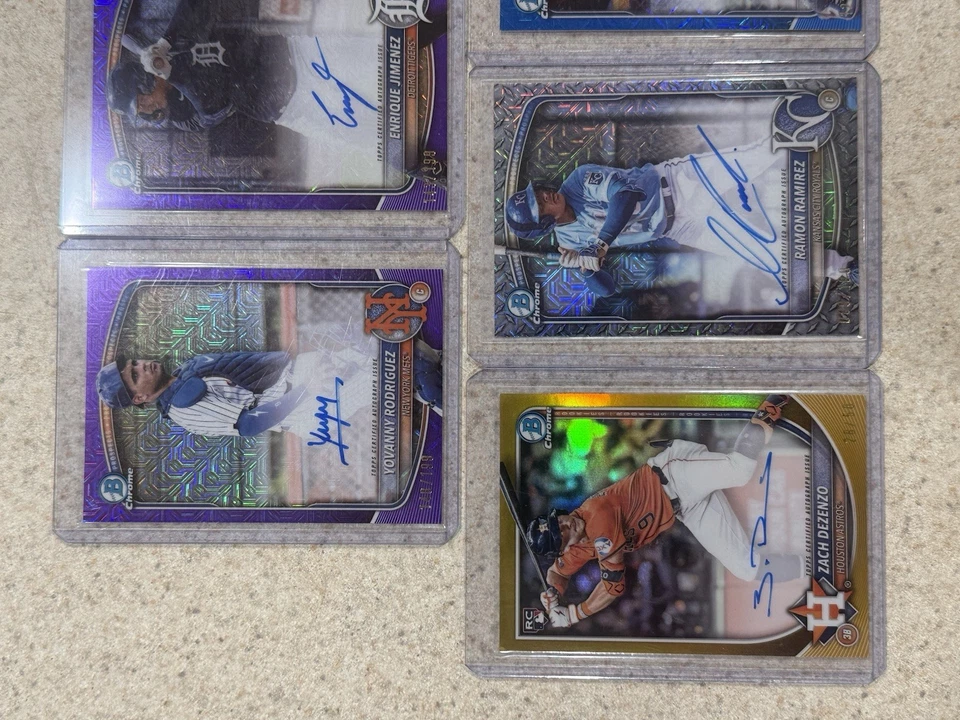 🔥¡ENORME! Lote automático de tarjetas de novato Bowman 2025 cromadas (7) ⚡️ /50, /100, /150, /299 Foto 2 de 3