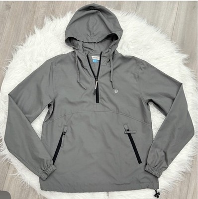 Magellan Outdoors Fish Gear Men's Gray Hooded 1/2 Zip Jacket S Polyester