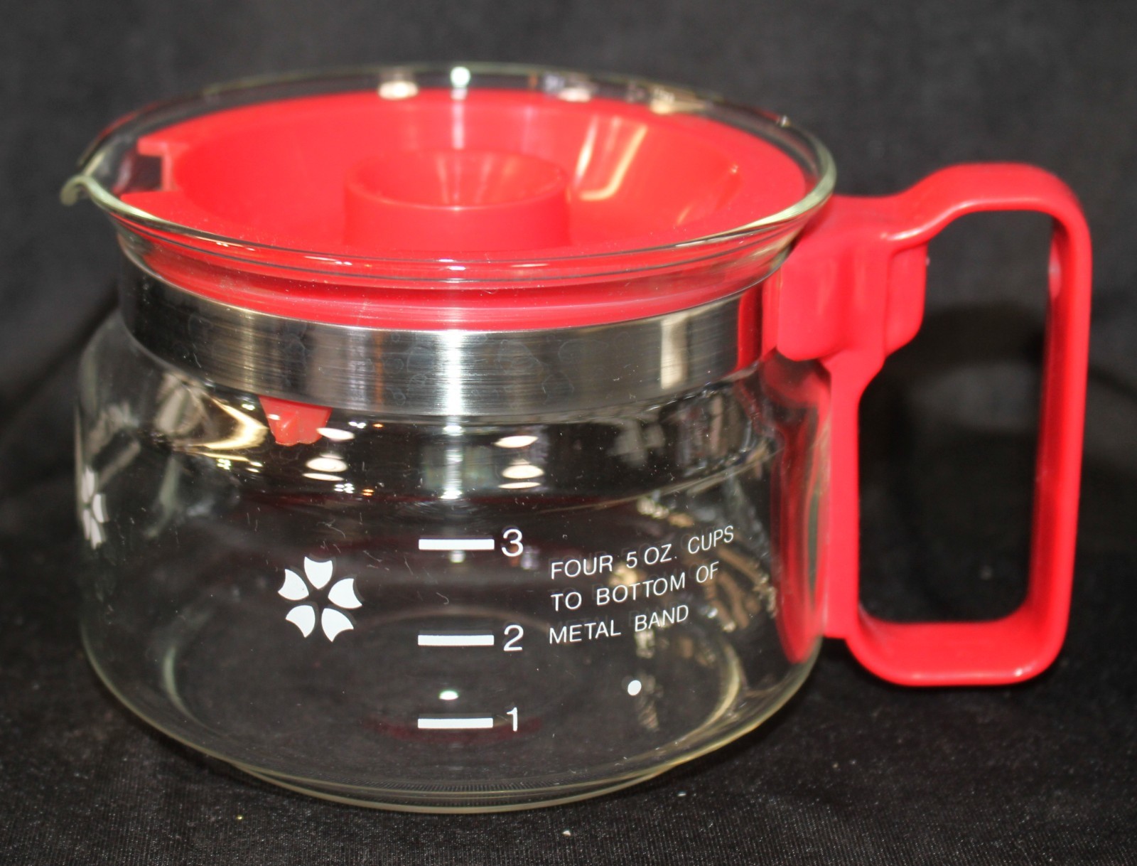 Replacement Glass Carafe 3.5" Tall Red!!