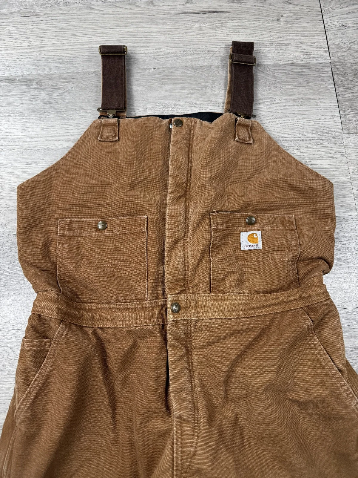 Carhartt Bib Overalls Womens 12x30 Quilted Lined Double Knee Carpenter WR027