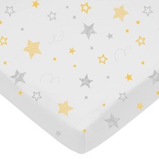 American Baby Company 100 Natural Mini Crib Pack of 1 , Golden Yellow Star