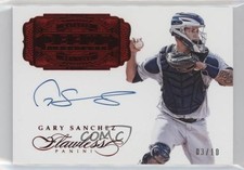 2017 Panini Flawless Debut Signatures Ruby /10 Gary Sanchez #FDS-GS Auto xr1