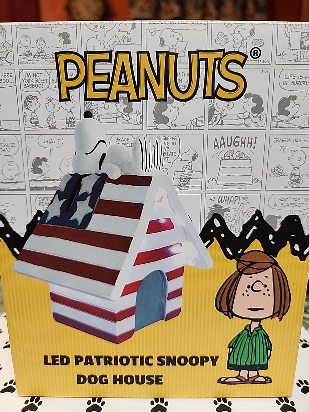 Peanuts Snoopy Led Patriotic Snoopy Dog House 4th Of July