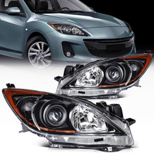 Headlight Assembly for Mazda 3 2010-2013 Driver and Passenger Side Headlamps