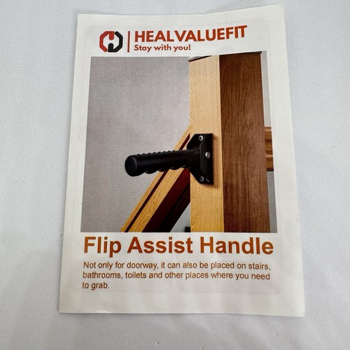 Folding Doorway Assist Handle Flip Up Grab Bar for Elderly Support Stair Black - Picture 8 of 11