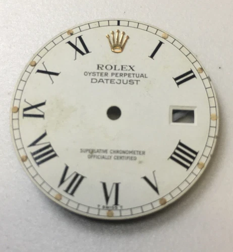 Vintage Rolex Oyster Perpetual Date White Watch Dial 28mm Pre-Owned