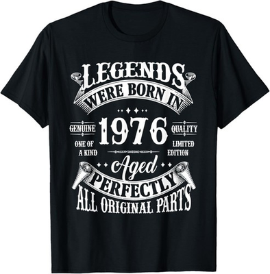 #ad #ad 50th Birthday Shirt Vintage Born In 1976 50 Years Old B day T Shirt $15.96