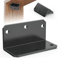 2"x4" L Drackets Heavy Duty, 90 Degree Angle Iron Brackets with Black-2 PCS