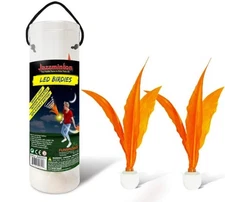 4 Jazzminton LED  Birdies. NIP. Real Feathers, Lights in Play.