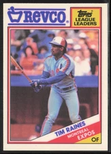 1988 TOPPS REVCO LEAGUE LEADERS #5 TIM RAINES MONTREAL EXPOS