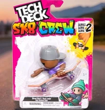 Tech Deck SK8 Crew Fingerboard w/Figure -SERIES 2, Gray Hat