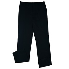 ESCADA Ladies Luxury Business Stretch Pants Elegant Gr.1217.3oz34 L36 Long Black