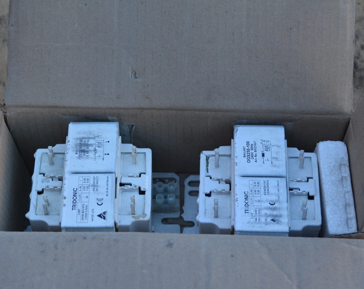 TRIDONIC OGS250 100 250W High Pressure Sodium HPS Lamp Ballast boxed pair