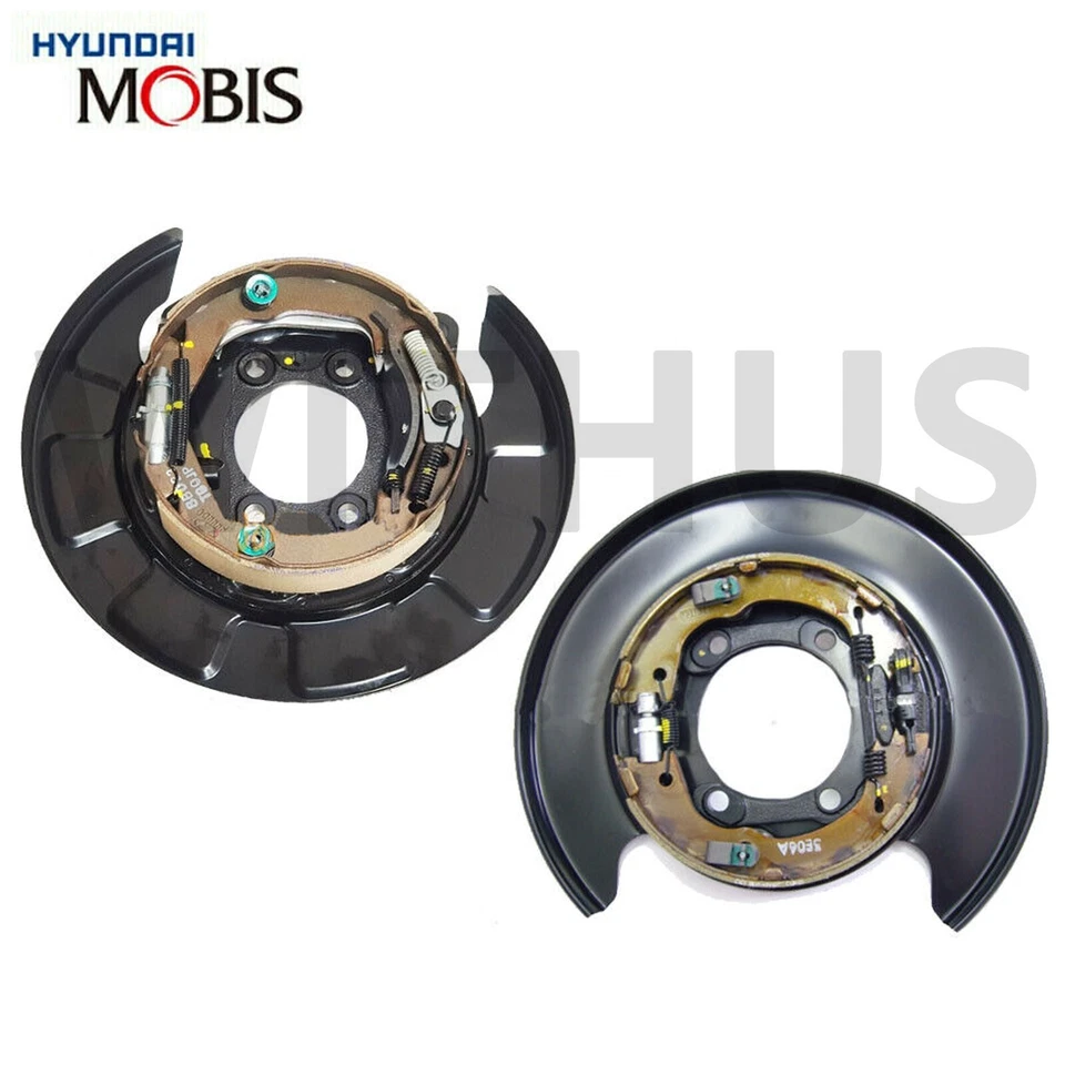 Placa de estacionamiento de freno trasera izquierda+derecha OEM para Hyundai Santa Fe Kia Sorento 2010-12= Foto 2 de 4