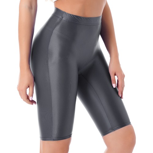 Women Stretch Shiny High Waisted Yoga Pants Soft Capri Leggings Crop Bottom - Bild 40 von 90