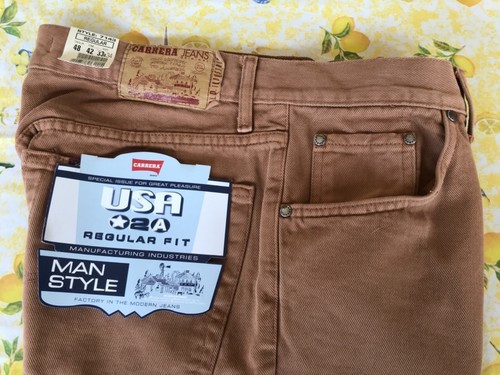 Pantalone uomo jeans marrone chiaro Carrera tg 48 size 33 con lampo  cerniera | eBay