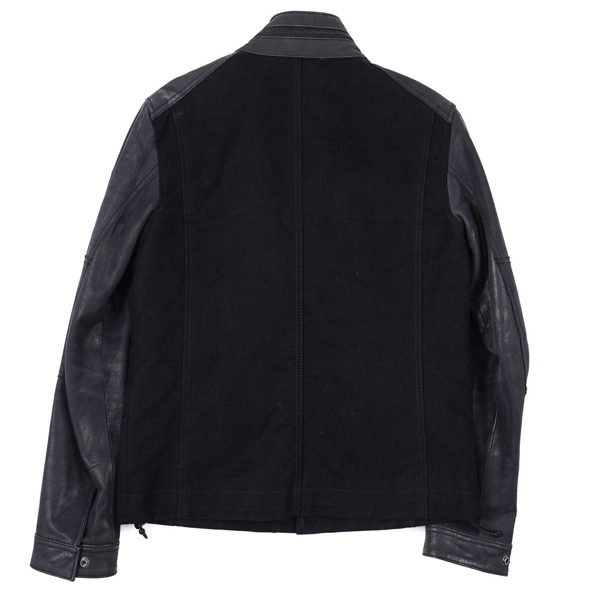 Men's Emporio Armani Slim-Fit Black Leather and Brushed Men's Emporio Armani Slim-Fit Black Leather and Brushed