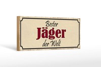 Holzschild Spruch 27X10 Cm Bester JäGer Der Welt Holz Deko Schild Wooden Sign