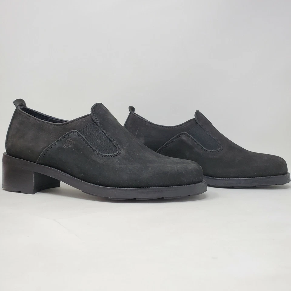 ZAPATOS SIN CORDONES MOCASINES DE GAMUZA NEGROS NUBLADOS UK 7 US 9.5 Foto 2 de 4