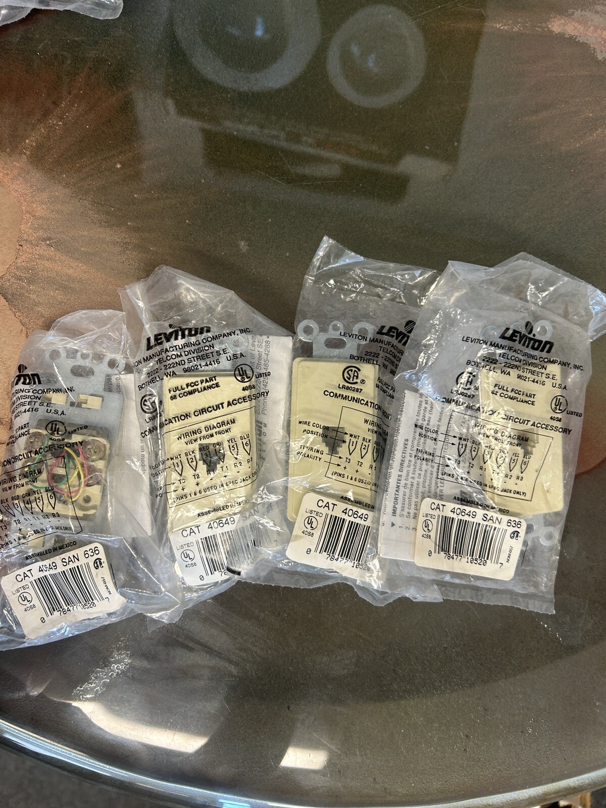 4-Pack Leviton CAT 40649 SAN 636 Modular Jack Insert | eBay