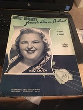 Vintage Sheet Music: Johnny Dougherty found A rose in Ireland, Kate Smith 1942