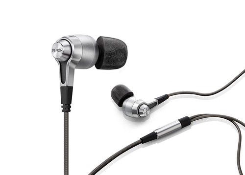 DENON Canal Type earphone AH-C720SREM Silver High Resolution from Japan New - Picture 2 of 3