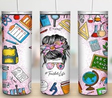 Teacher Appreciation 20oz Skinny Tumbler Custom Gift Insulated Stainless