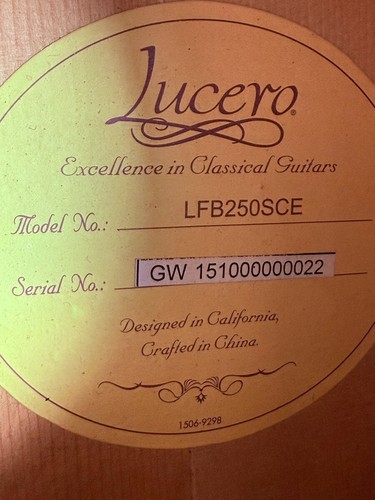 Lucero LFB250SCE Thinline Electric Classical Guitar Natural (PB1027861) - Picture 3 of 12